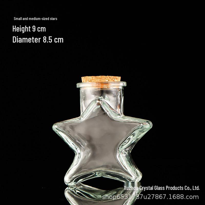Five-Pointed Star DIY Wishing Bottle - Decorative Glass Message Jar