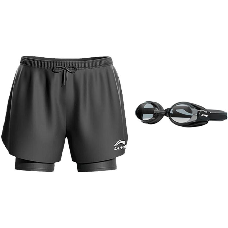 Li Ning Sports Fashion Collection Swim Pants Men's Black LSKT606