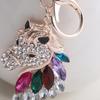 Elegant Crystals Drop Oil Rhinestones Horse Metal Keyhain For Fashion Accessory Secure Closure Portable Designs
