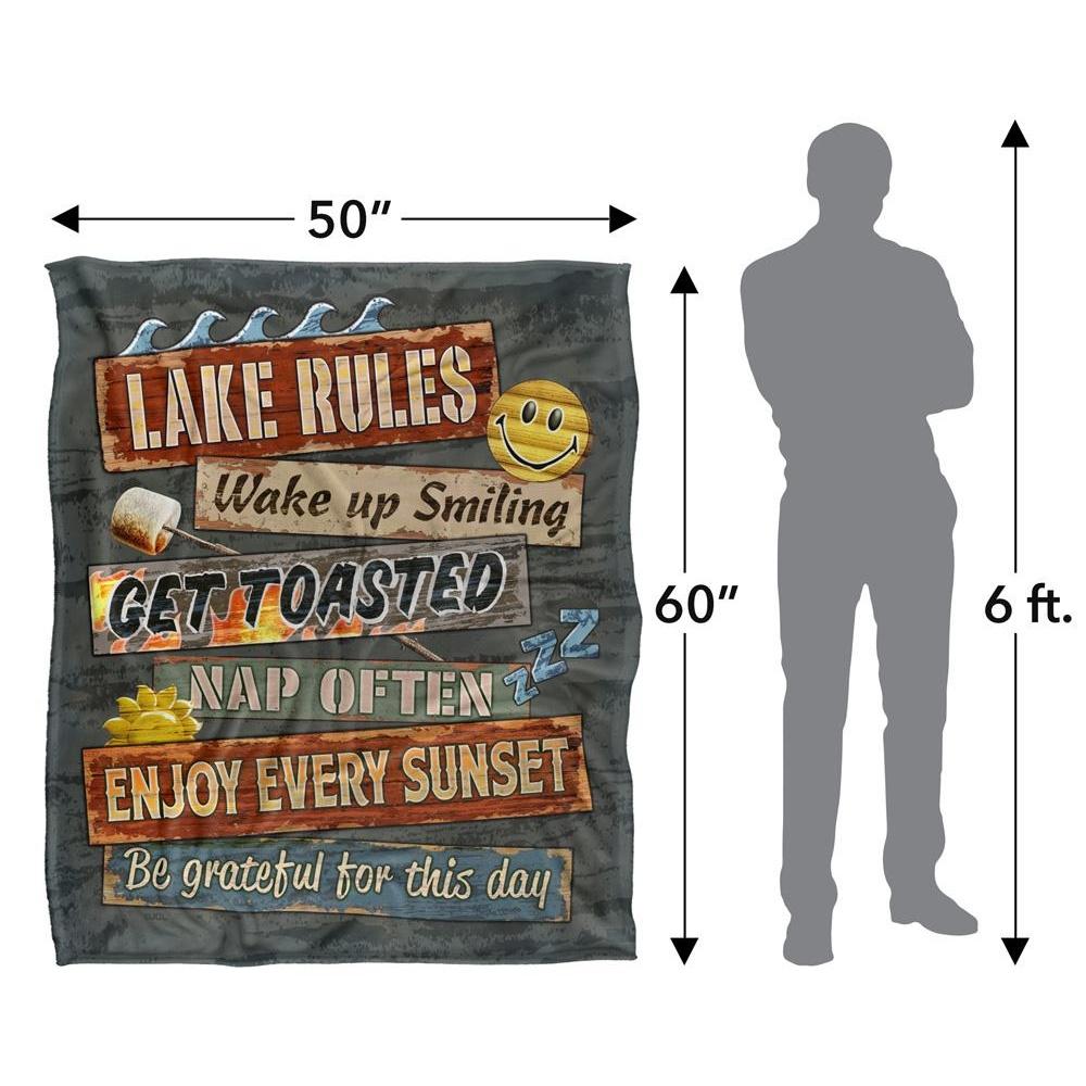 JQ Licensing James Piazza Lake Rules Silky Supersoft Blanket