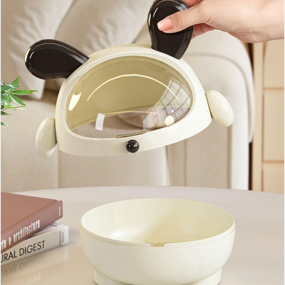 New Multifunctional Desktop Storage Box High-capacity Rabbit Desk Organizer Bin Dustproof with Lid Stationary Storage