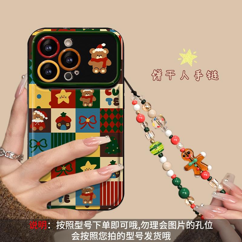 Christmas gingerbread man chain is suitable for Apple 11 large windows mobile phone case 11pro Christmas 11 silicone anti-drop 11.