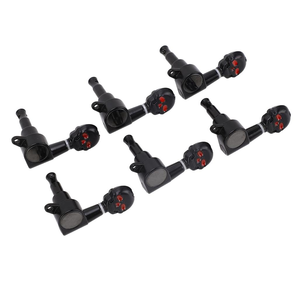 3 Left 3 Right String Tuning Keys Fully Enclosed Knob Zinc Alloy Machine Head Tuners for Acoustic El