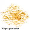 50/100x Stainless Steel Pinch Clip Clasp Bails For Jewelry Making Claw Clasps Melon Seed Buckle Connector Pendant Handmade Craft