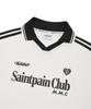 SAINTPAIN Sp Heart Logo Emblem Collar Jersey - White