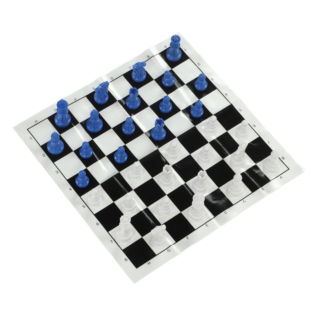 International Plastic Chess Set With 25CM Plastic Film Chessboard PS International Chess for Adults