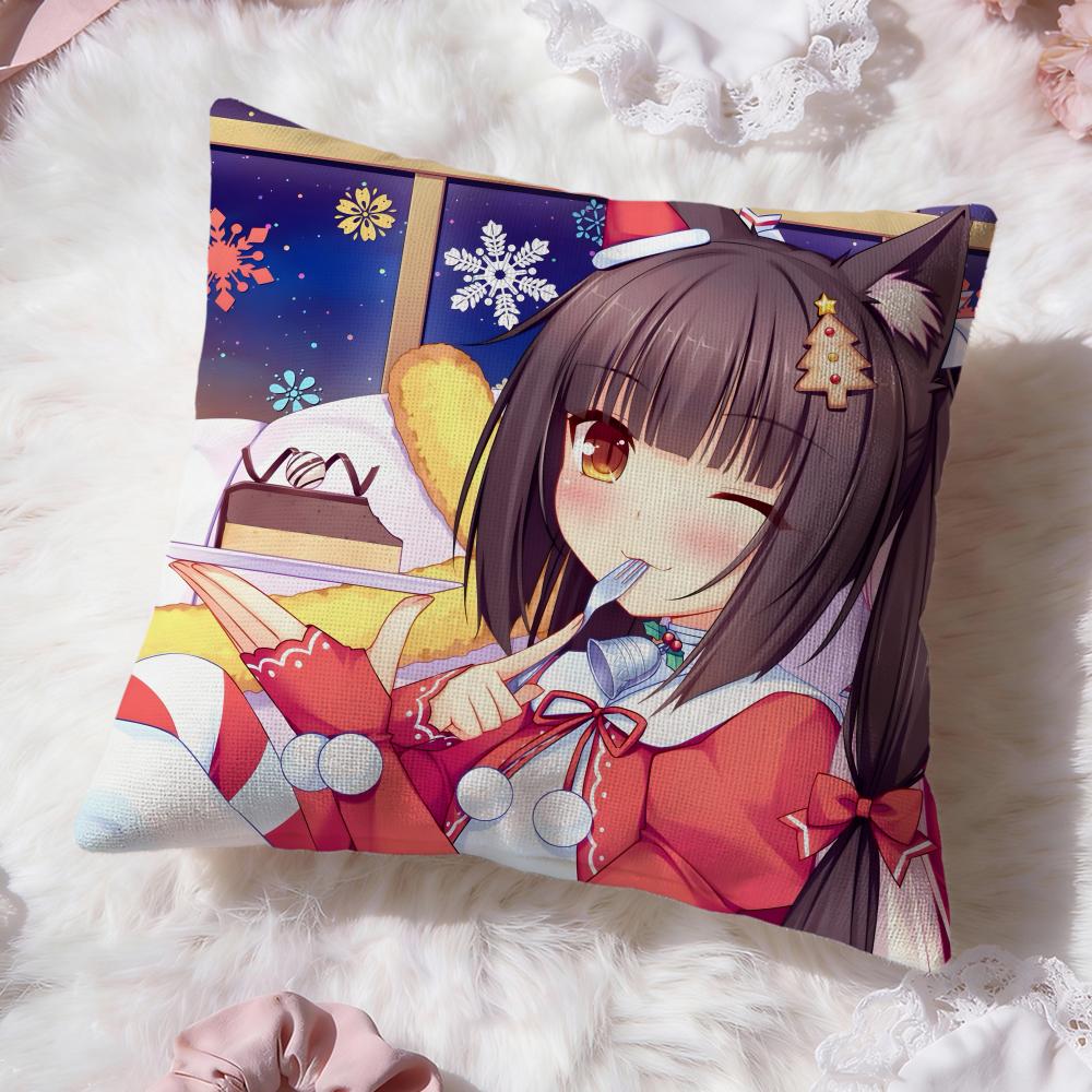 cute game n-Nekopara Cushion Cover Premium Comfort Reversible Pillow Cove -Two in One Design for Any Room & Car Interior