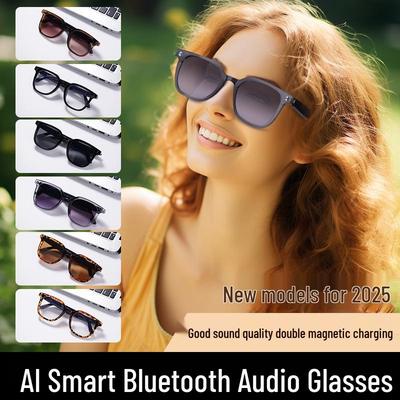 AI Bluetooth Smart Sunglasses: Simultaneous Translation, Noise Cancellation, Photochromic Lenses, Magnetic Design