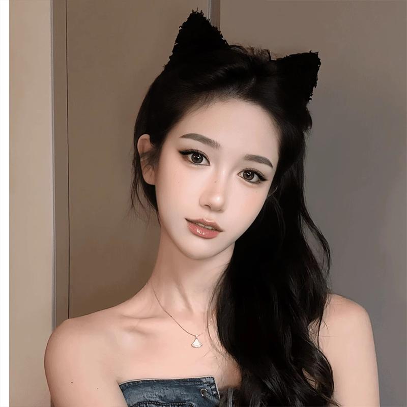 Cute Solid Plush Cat Ears Hairband For Women Girls Sweet Hair Ornament Headband Hair Hoop Head Band Fashion Hair Accessories