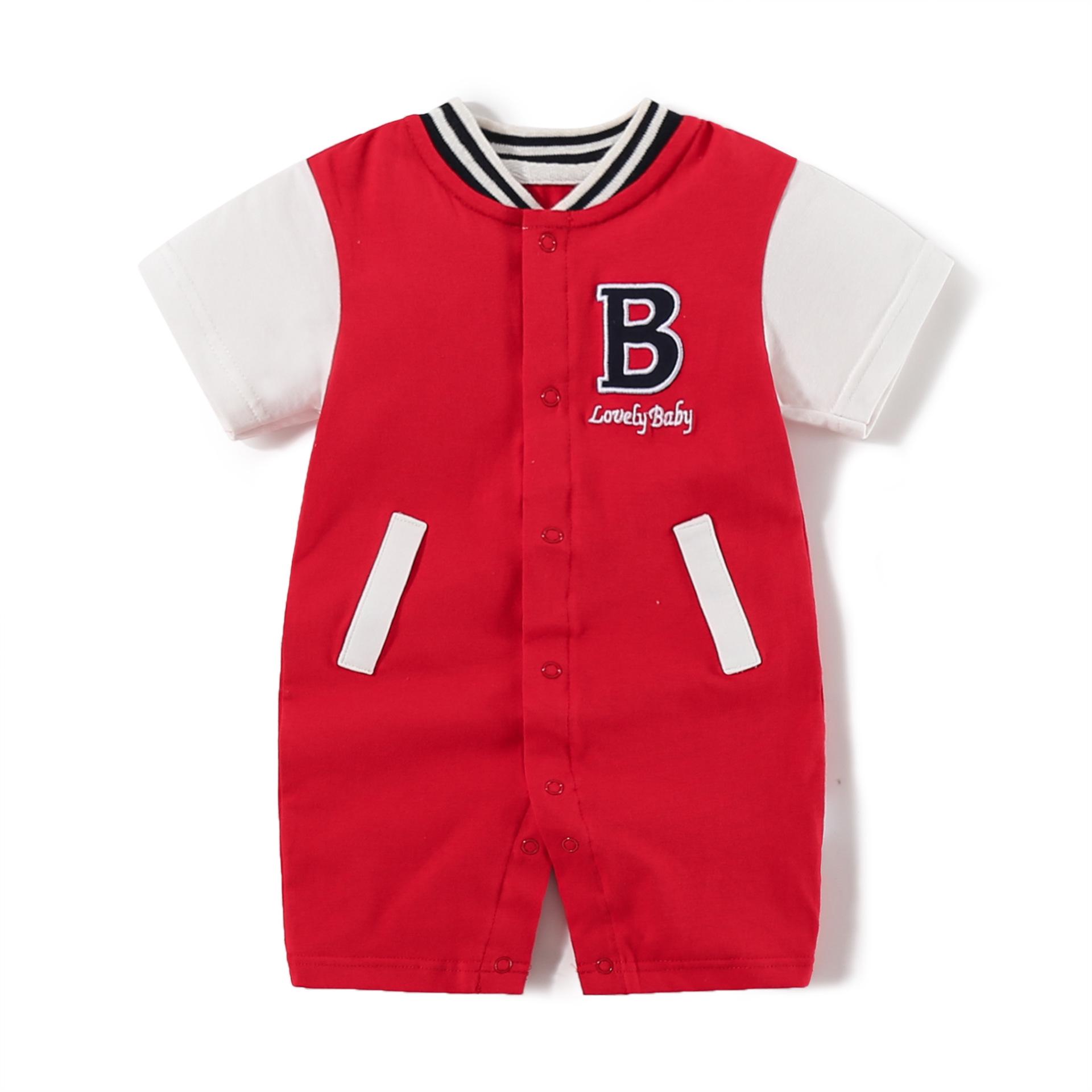 

Летний ромпер для новорожденных и младенцев в стиле бейсбола (0-12 месяцев) 90cm