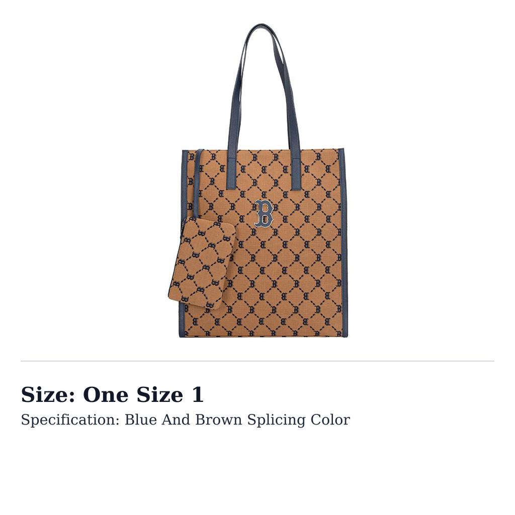 MLB Artificial Leather Tote Bag, Shopping Bag, Combo Bag, One Shoulder Handbag Regular Unisex 3AORM012N-43BGD