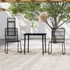 Vidaxl 3-Piece Garden Furniture Set, Black