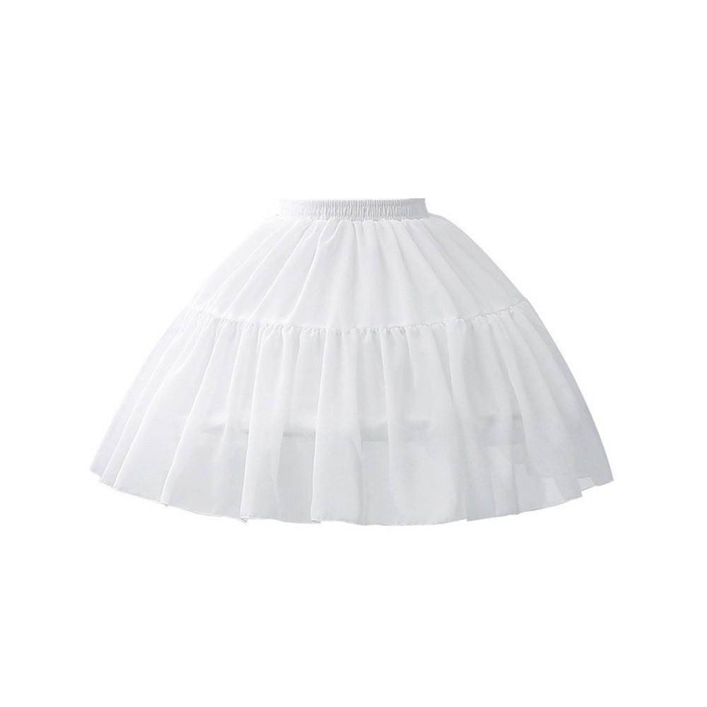 Elastic Wedding Petticoats Adjustable Fish-bone Skirt Cute Puffy Short Skirts Girl Lolita Skirts