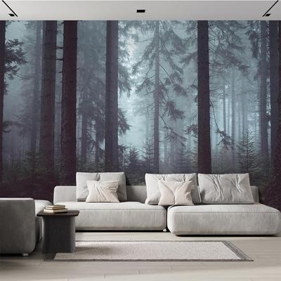 3D-Wandbilder „Nebelwald“ – Naturlandschaft – Waldtapeten – Wohnzimmer – Schlafzimmer – TV-Hintergrund – Wandbild