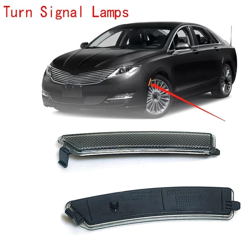 

1 Pair Front Bumper Reflector Side Marker Lights Turn Signal Lamps Parts For Lincoln MKZ 2013-2016