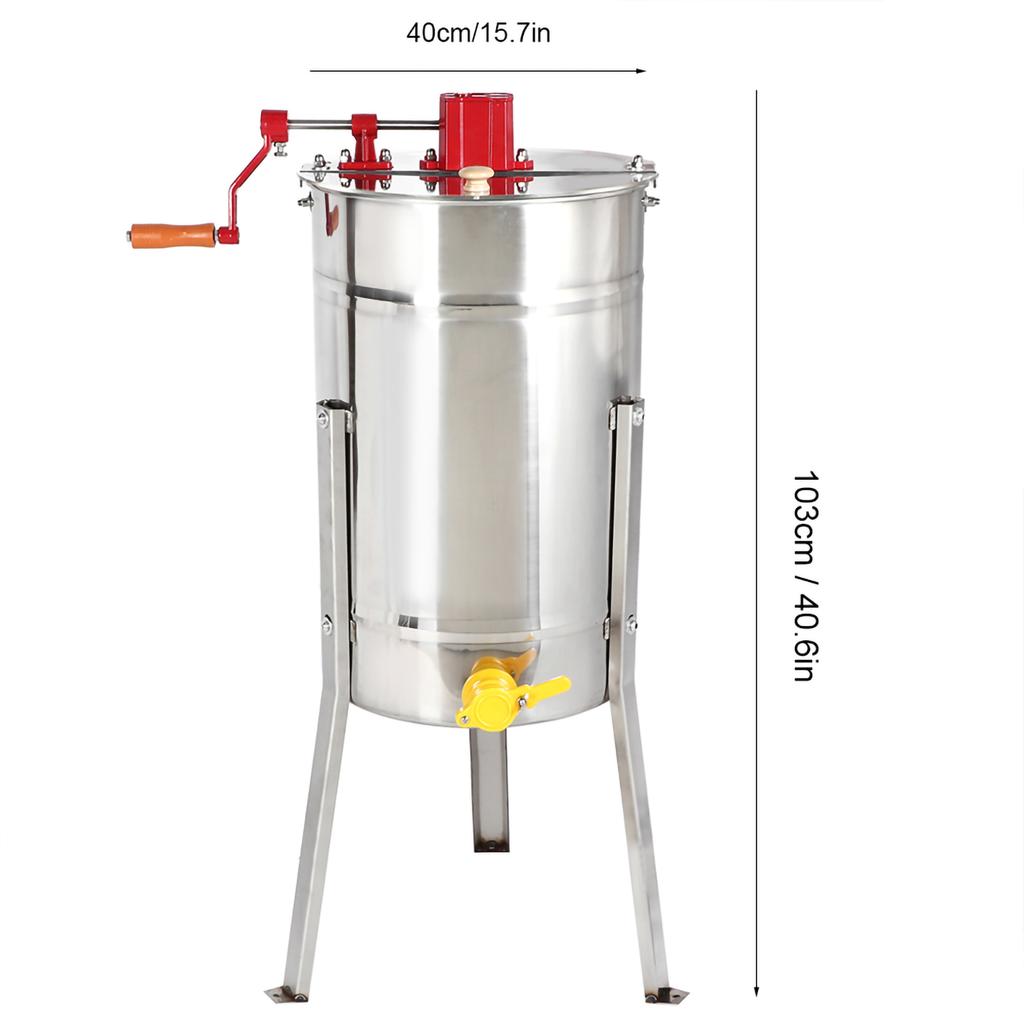 Manual Stainless Steel 3 Frame Bee Honey Extractor Machine Beekeeping Equipment for Beekeppers