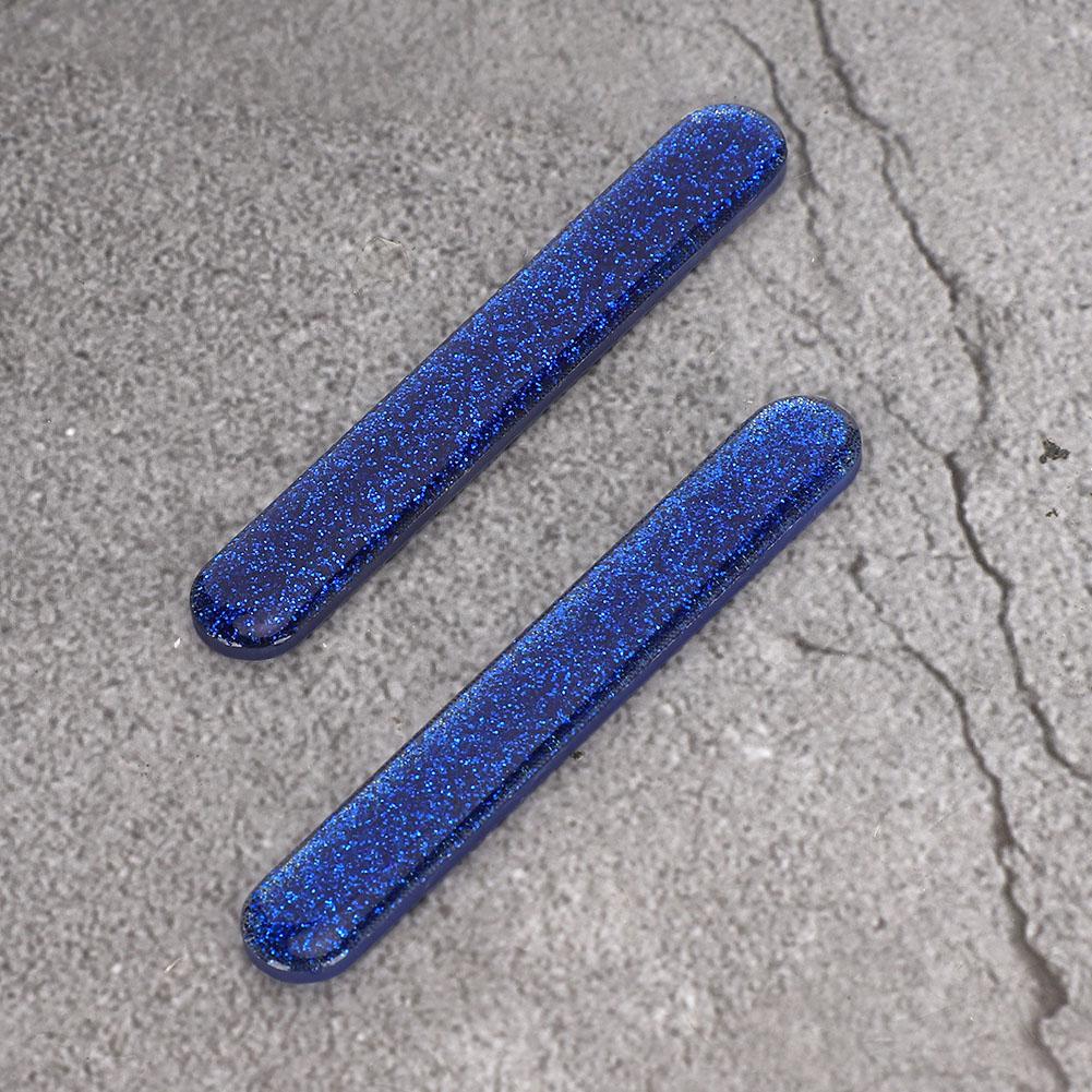 2 stuks nagelkunst polijst- en slijpvijlen, professionele nano glazen nagelvijl, manicurevijl, blauw