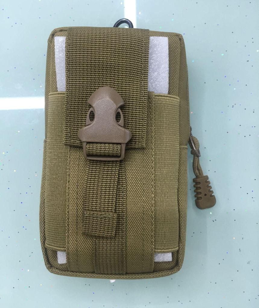 Camouflage Multifunctional Vertical Canvas Phone Waist Bag for Sports and Leisure