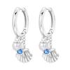Orstarry Original 925 Silber Blauer Teufelsfisch Ohrringe Damen Creolen Ohrring Jubiläums Schmuck Trendige Geschenke