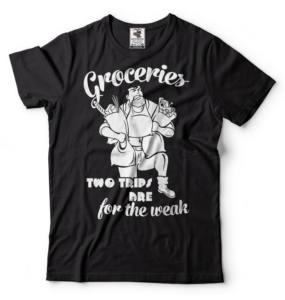 Funny Groceries Shopping T-shirt Humor Tee Shirt Gift Tee S
