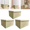 Clothes Storage Bin Closet Organizer with Lid with Handle Foldable Versatile