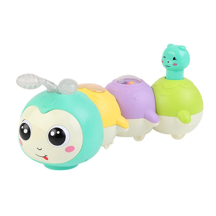 Montessori Electric Sensory Crawling Caterpillar Toys Christmas Gift For Toddler With Music And Light 1-3 Years Tummy Time Toy