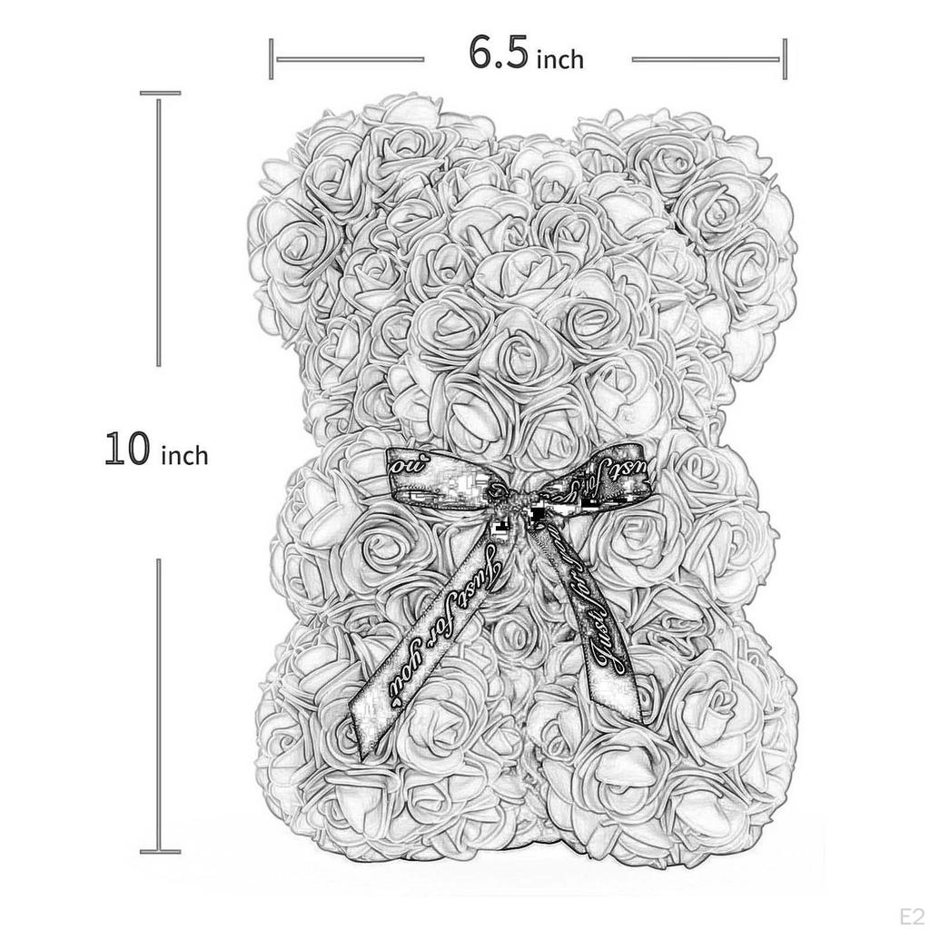 Bear with Box Featuring Simulation Flowers for Women and Partners Rose Gift