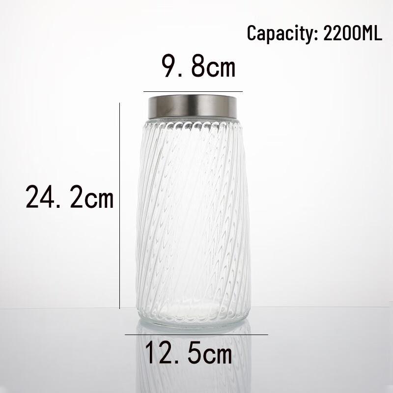 ZISIZ Large Glass Storage Jars Set