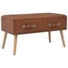 Day and Night - Day and Night Bench with Drawers Brown Synthetic Leather 80 Cm