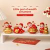 Feng Shui Wealth God Resin Decor With Handpainted Craft For Home Or Office