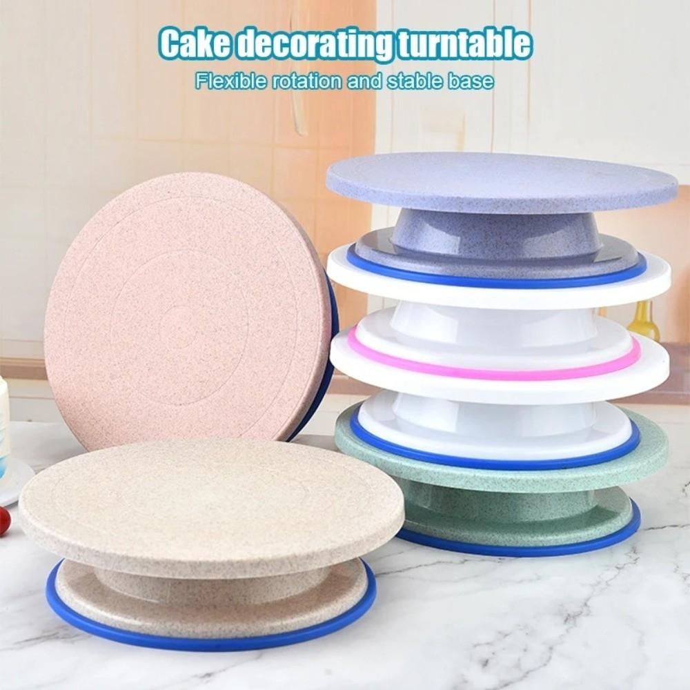 Plastic Rotating Cake Stand Stable Cake Decorating Holder Durable Revolving Dessert Stand  Kitchen
