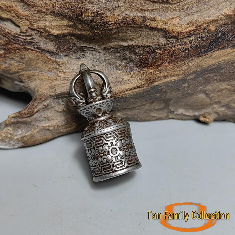Old Tibetan Sky Iron Scorpion Seal Ornament: Five-Pronged Vajra Dharma Solid Iron Tool.