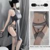 770 Plus Size Sexy Lingerie Slit Cheongsam Dress - Buttock-Revealing Summer Pajamas for Women, High Elasticity, Ideal for Roleplay