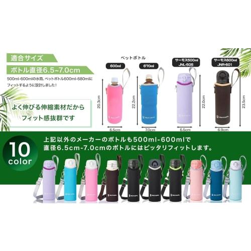 BottlePit Water Bottle Cover for 500ml with Shoulder Strap (Mint)