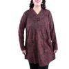 Plus Size Jacquard Frog Button T-shirt - Autumn/Winter Chinese Style for Middle-Aged Women
