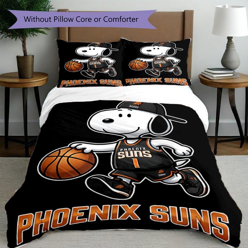 3pcs Duvet Cover Set (1*Duvet Cover + 2*Pillowcase, Without Core), Snoopy Print Bedding Set, Bedroom Decor, All‑Season, Birthday Gift
