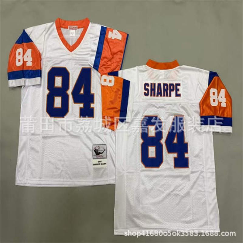 Denver Broncos Retro Football Jersey Mens Cotton Training Shirt NFL Style Rugby Sportswear