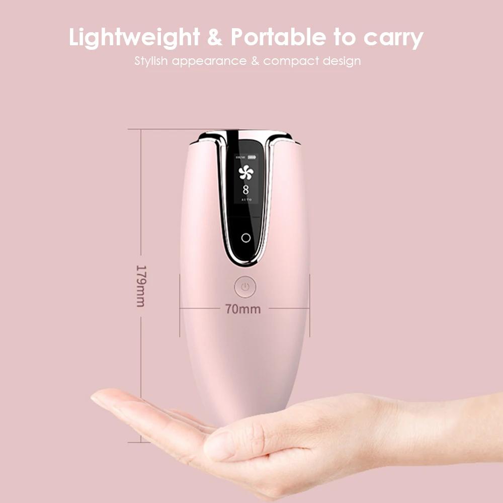 999999 Flashes IPL Laser Hair Removal for Women Ice Cool Permanent Laser Epilator Hair Remover 8 Levels Adjustment Painless