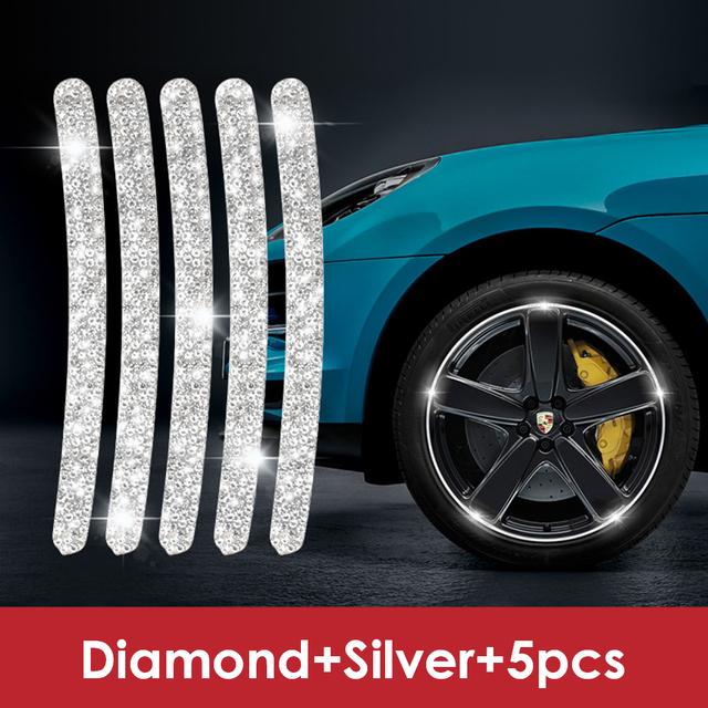 5/20pcs Car Wheel Hub Reflective Sticker Tire Rim Reflective Strips Luminous Sticker for Night Driving Car-Styling Accessories
