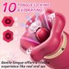 Rose Sucking Vibrator G Spot Dildo with 3 Sucking and 10 Licking Vibration Modes,Clitoral Nipple Stimulator Silicone Anal Dildo, Female Adult Sex Toys