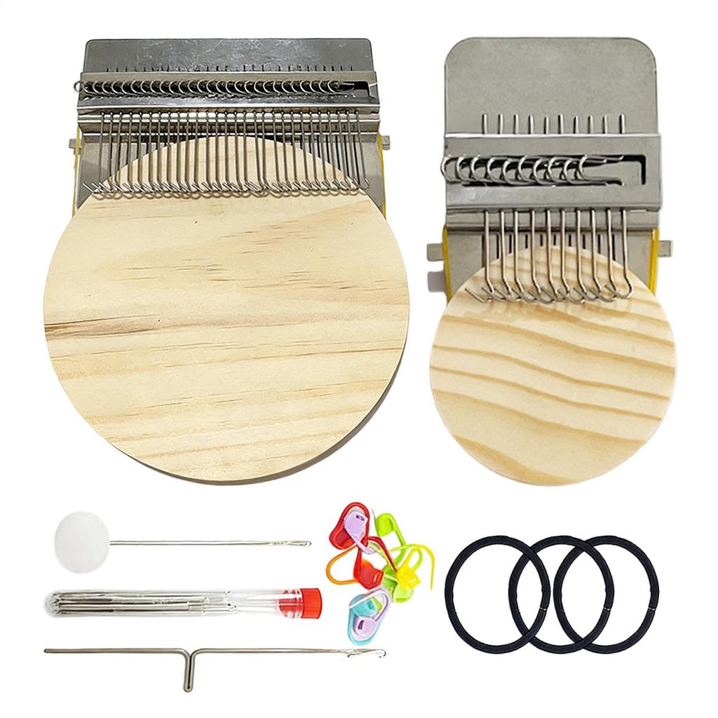 Kit de telar para parches de punto de 10 pines/28 pines Herramienta de costura para zurcir parches Telares de punto para principiantes Ganchillo Bordado Artesanía Artes Hilo