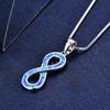 White and Blue 8-shaped Necklace, Women's Versatile Collarbone Chain