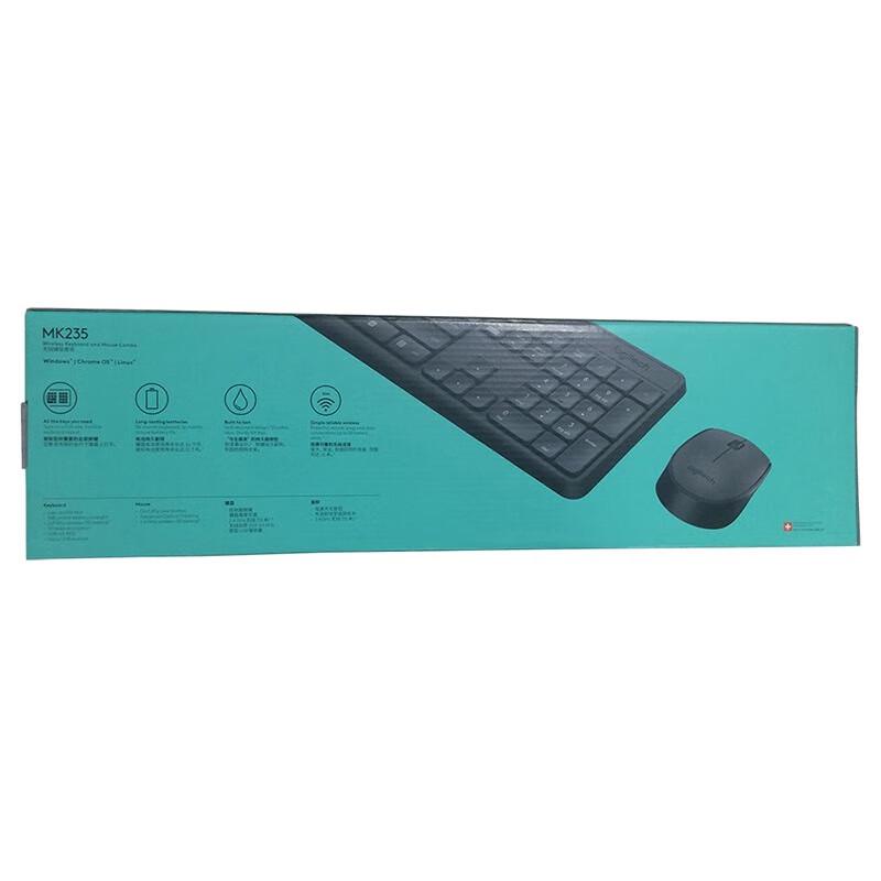 Logitech MK235 Full-Size Wireless Keyboard and Mouse Combo