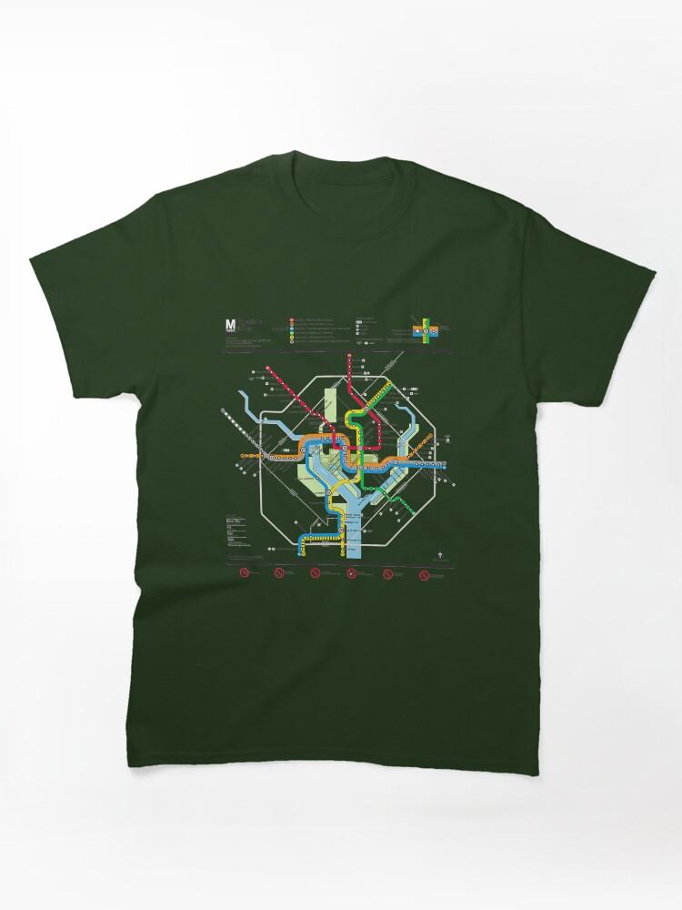 Metro Washington DC Metro Map Silver Line Classic T-Shirt