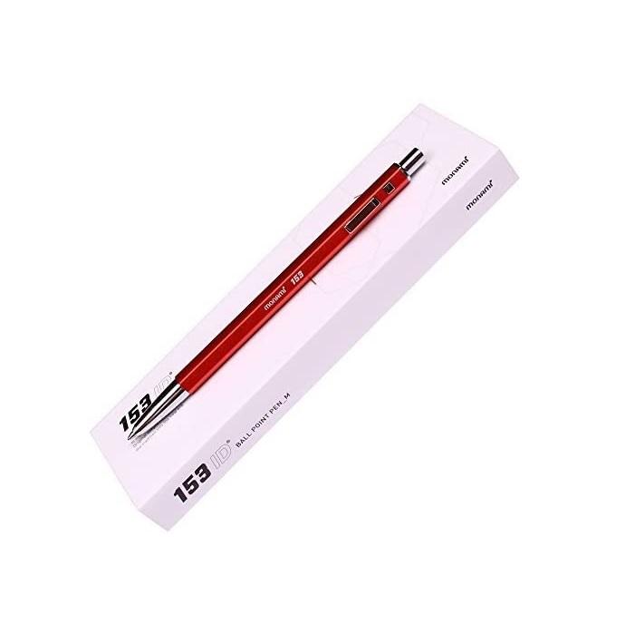 

Monami 153 Id, кулькова ручка, Identity Limited Special 1.0mm Metal Body Black Ink Red Body