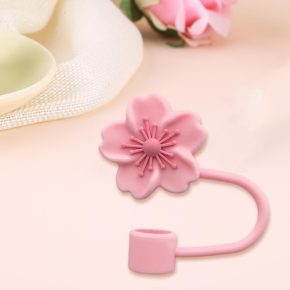 Flower Straw Cover Cap Dust-Proof 10mm Straw Topper Cup Accessories Straw Tips Lids for Stanley Cup Gifts for Kids Party Favors