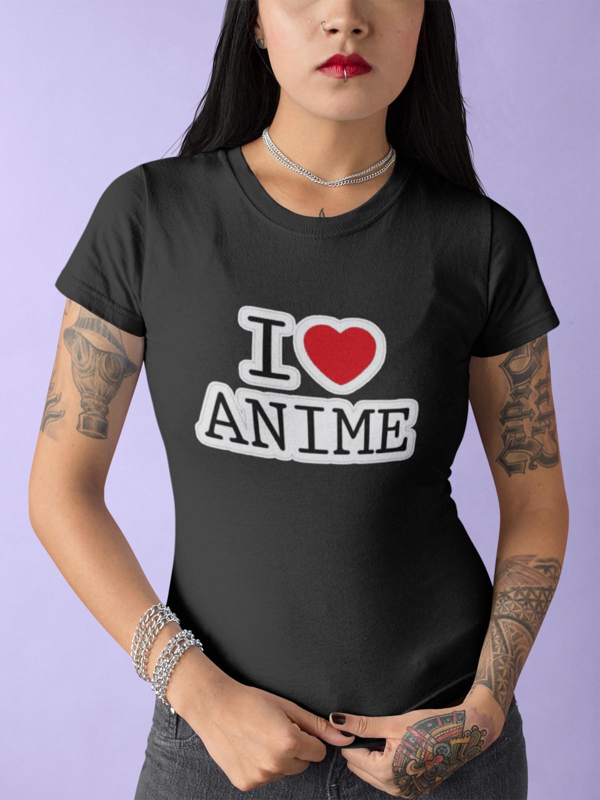 Asian I Love Anime I Love Anime T-Shirt Mens Womens Tees Top Womens Manga Lover Geek Otaku Saying 3XL