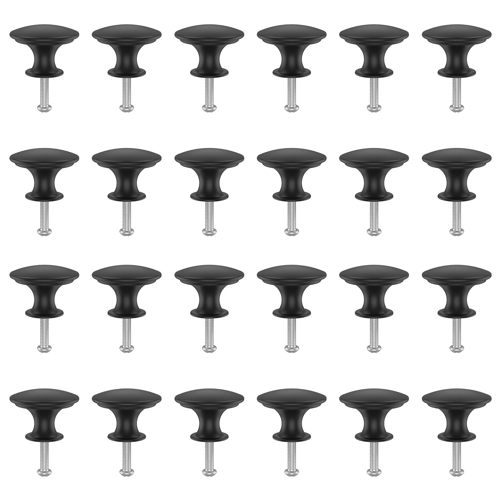 

Cabinet Door Handle Set Multipurpose Sturdy Single Grain Small Handle Kit Easy to Install Round Drawer Dresser Pulling Knob for