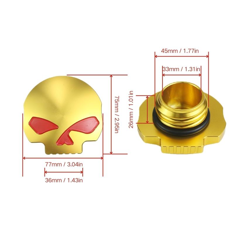 Fuel Tank Cap For Harley XL883 XL1200 Dyna Fat Boy Breakout Motorcycle Accessory Modification Skull Fuel Tank Cap