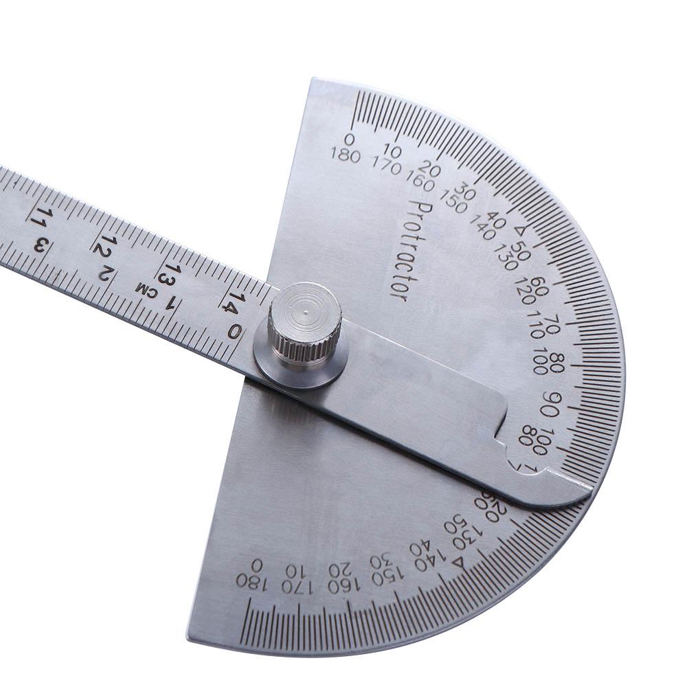 Rotary Stainless Steel Caliper Round Head Goniometer Adjustable Protractor Protractor 180 Degree Protractor Angle Ruler